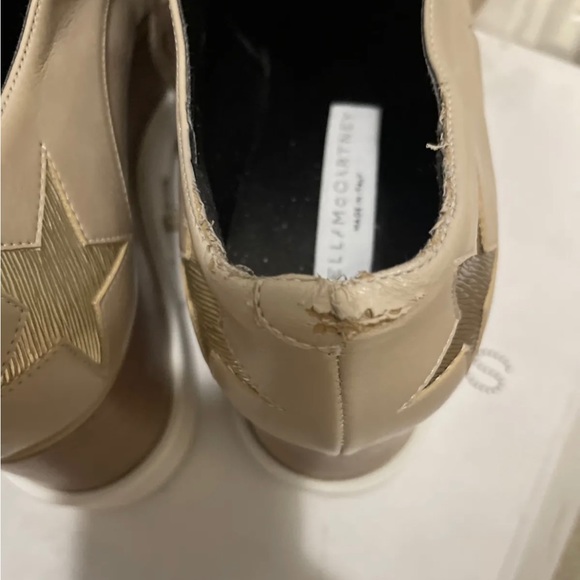 Stella Mccartney Elyse Platform Star Cutout Brogues Tan & Gold Sz 40 - Picture 3 of 4